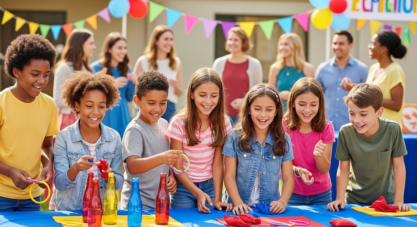 Charter school students at fundraising event