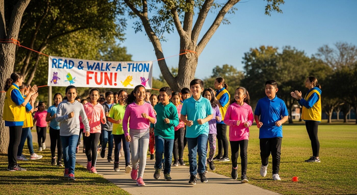 Middle school students at community event