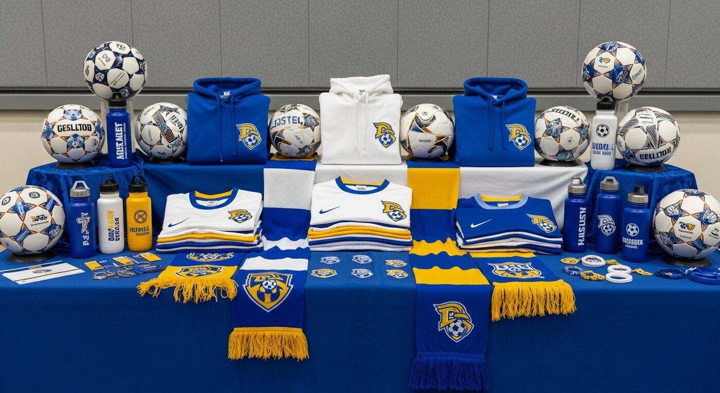 Soccer merchandise display